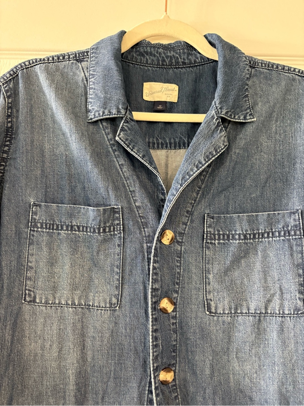 Universal Thread Denim Button-Front Jumpsuit - Blue - Picture 4 of 6